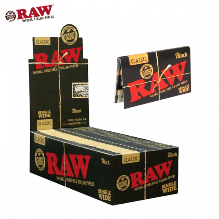 Raw Black Classic Single Wide Paper 100CT/25PK